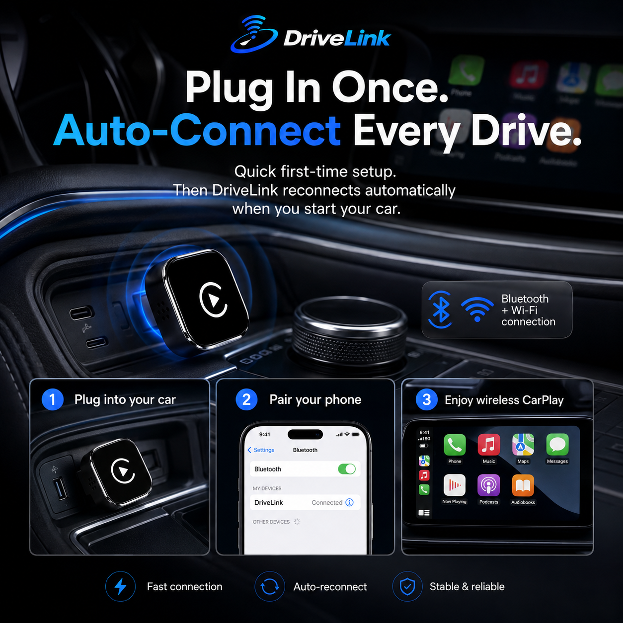 DriveLink™ Wireless CarPlay Adapter